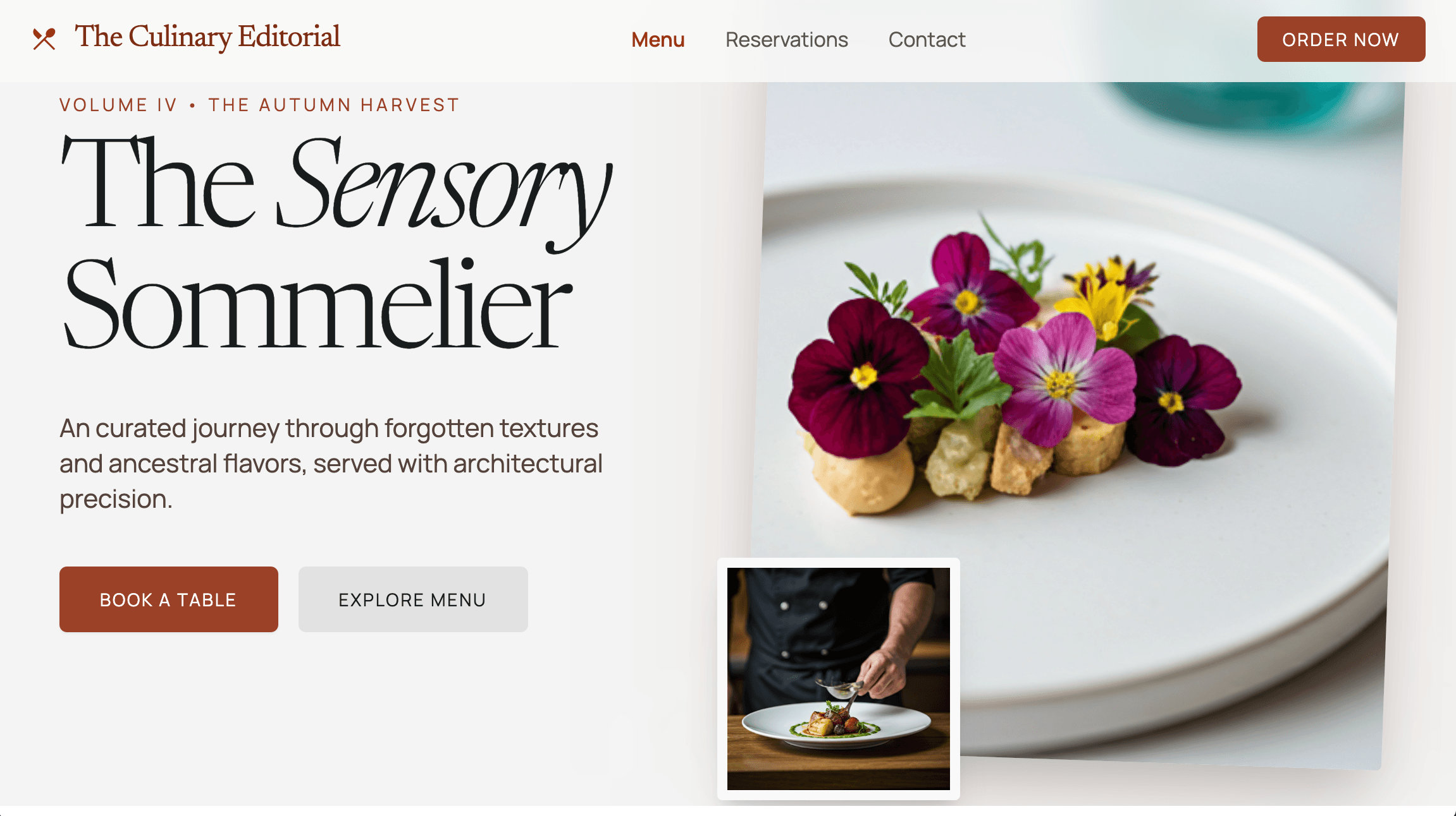 Culinary Editorial - Custom Web Development Template